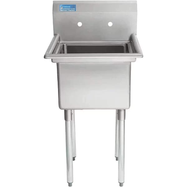 Amgood Stainless Steel Utility Sink. Bowl 18 in. x 18 in. 12 in. No Faucet SINK 181812 - NO FAUCET - main